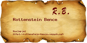 Rottenstein Bence névjegykártya